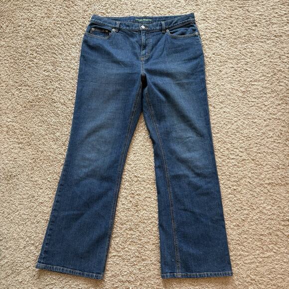 Lauren Jeans Co. Ralph Lauren High Rise Bootcut Jeans Women's‎ Size 12 (34x30) - Picture 1 of 9